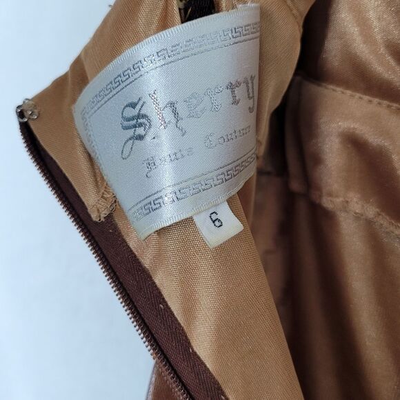 Sherry Haute Couture Beaded Sequin Mini Dress Size 6 - Picture 12 of 14